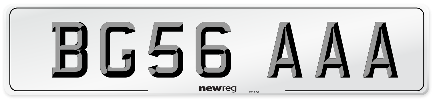 BG56 AAA Number Plate from New Reg